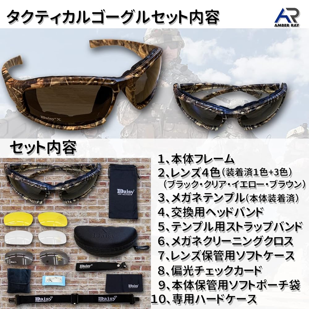 Amazon.co.jp: [AMBERRAY] サバゲー ゴーグル 装備